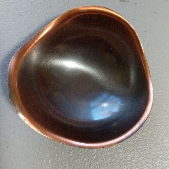 Vintage Coppercraft Guild Copper small trinket jewelry tea light bowl - Picture 5 of 8